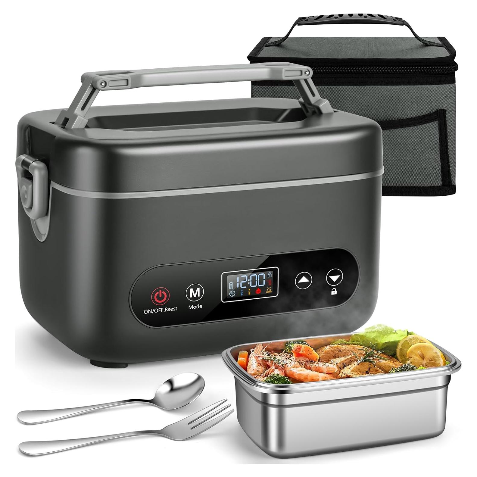 Caja de Almuerzo Eléctrica Inalámbrica THZDMI 1.2L - Calentador Portátil 20000mAh