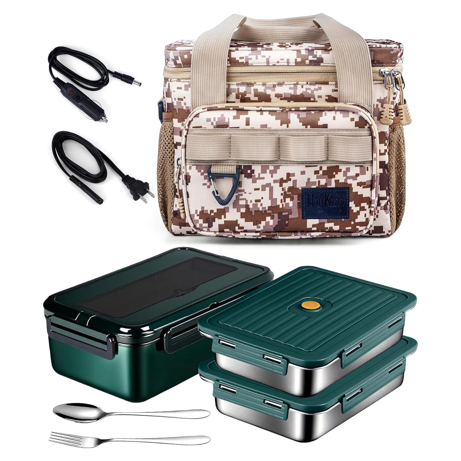 Caja de Almuerzo Eléctrica HEYKEEP 60 oz 80W 12V/24V/110V