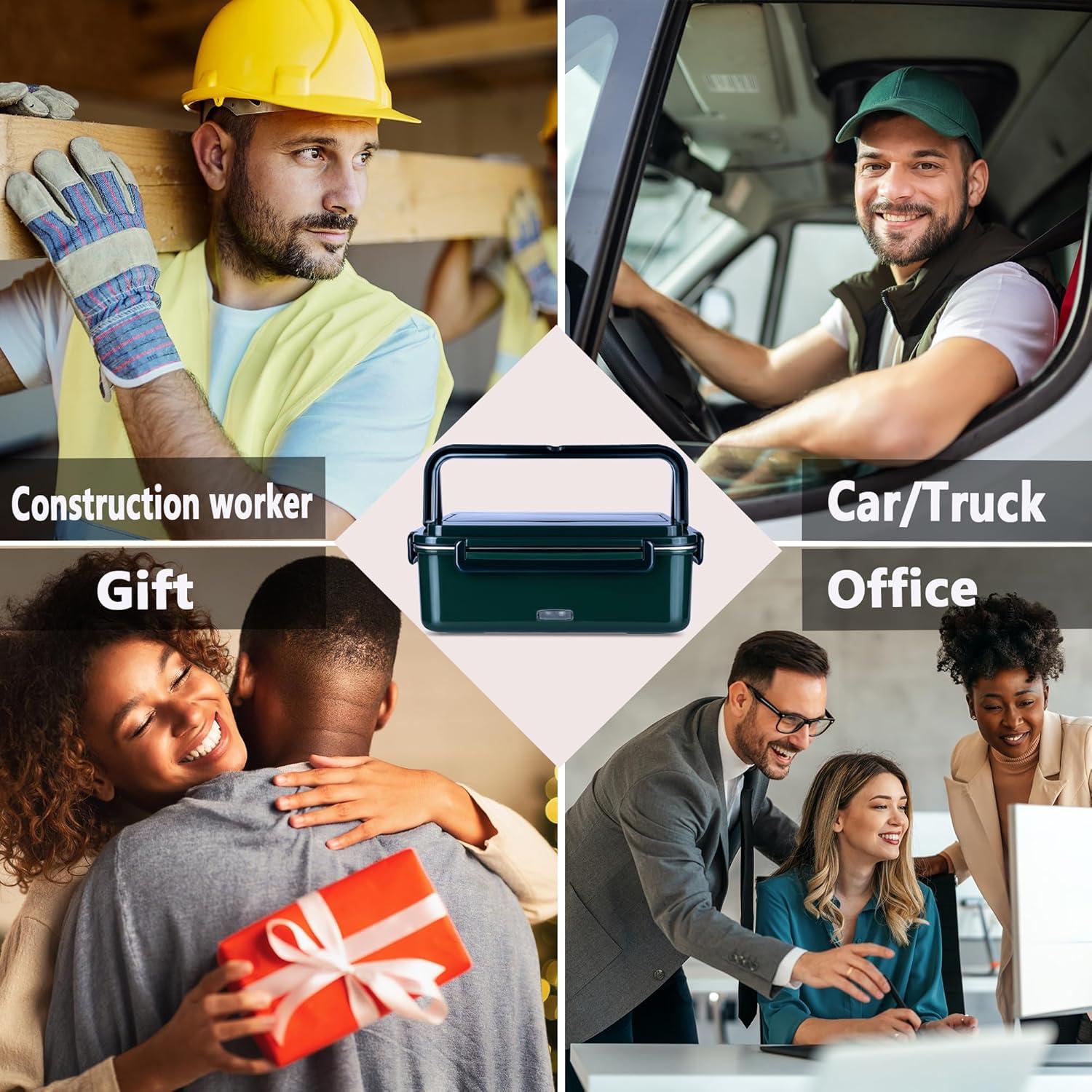 Caja de Almuerzo Eléctrica HEYKEEP 60 oz 80W 12V/24V/110V