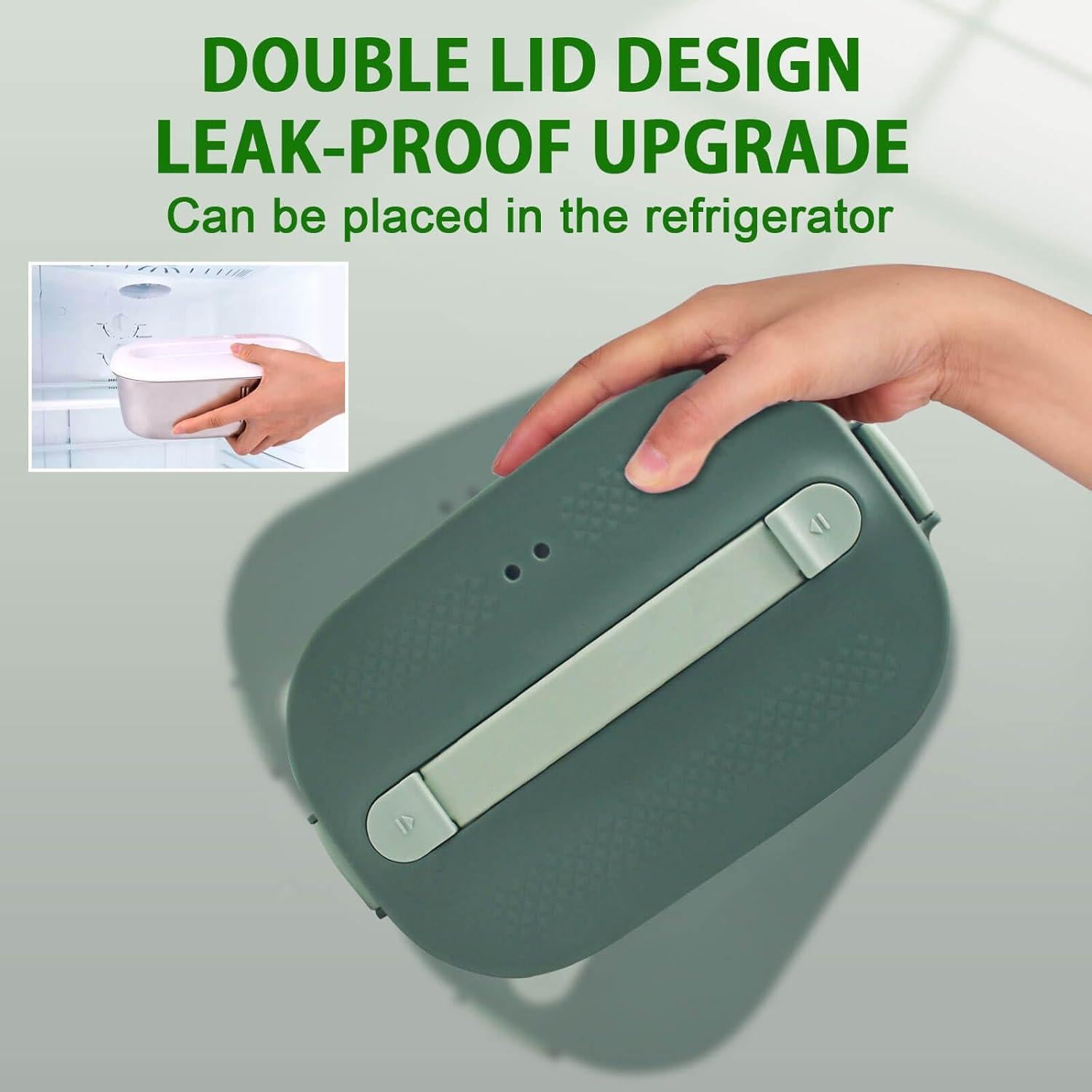 Caja de Almuerzo Eléctrica COROTC 1.8L 120W Verde 5 en 1