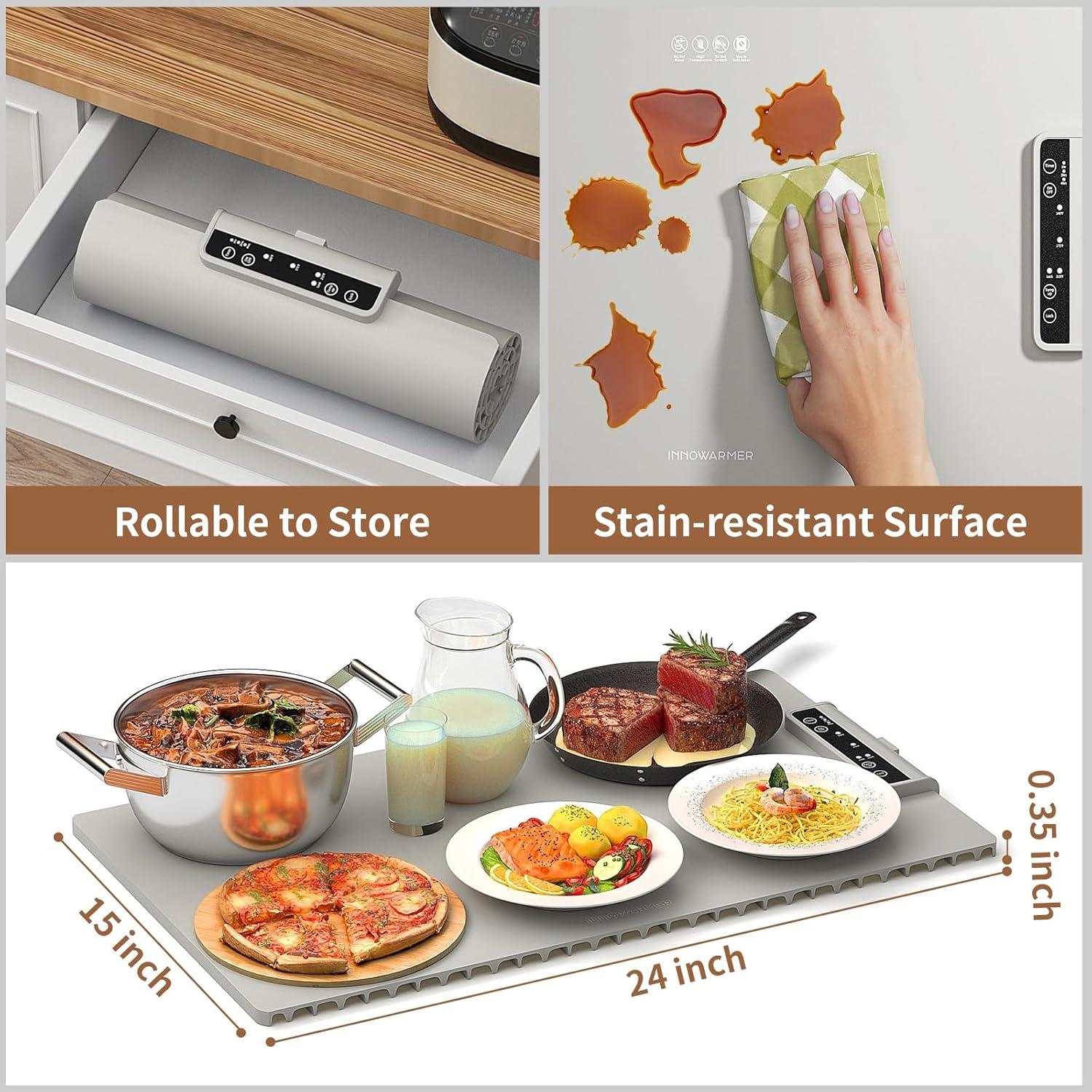 Alfombrilla Calentadora de Comida Eléctrica INNOWARMER 38x50cm