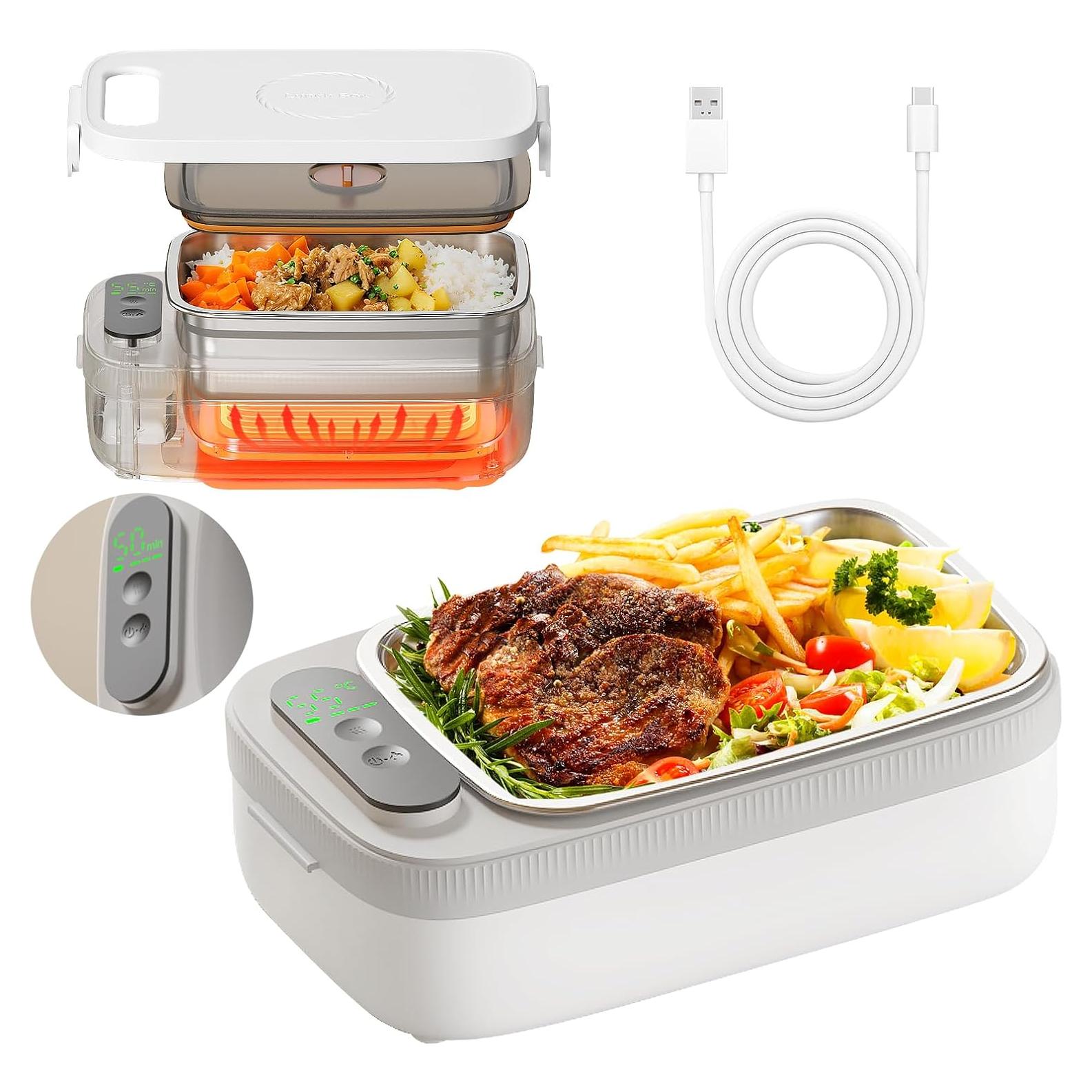 Caja de Almuerzo Calentada Inalámbrica VVU&CCO 1L Acero Inoxidable