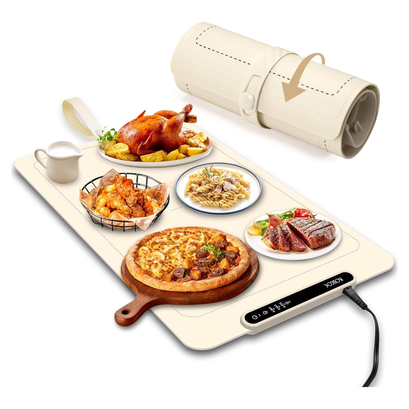 Alfombrilla Calentadora de Comida KOUCOE 60x40cm Ajustable
