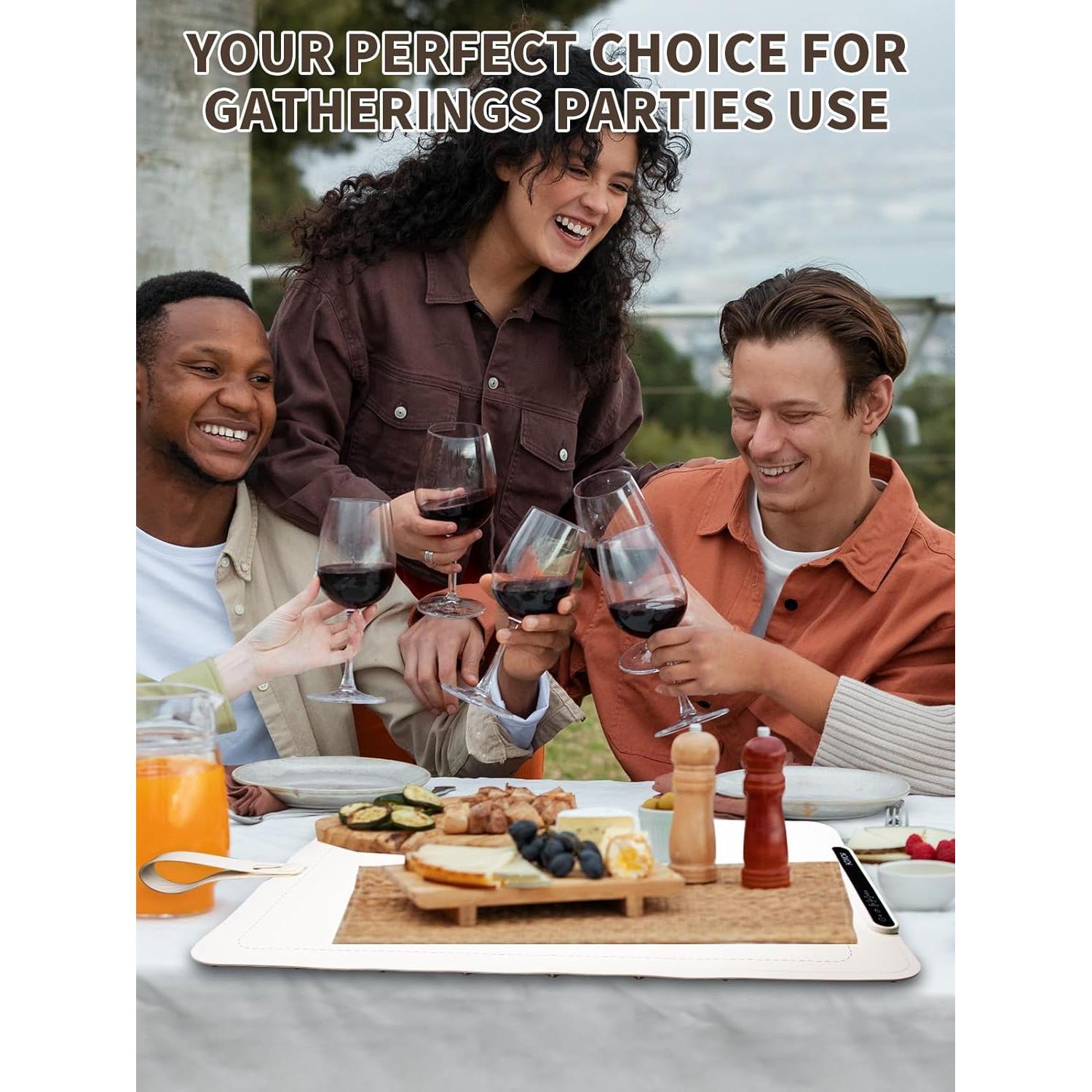 Alfombrilla Calentadora de Comida KOUCOE 60x40cm Ajustable