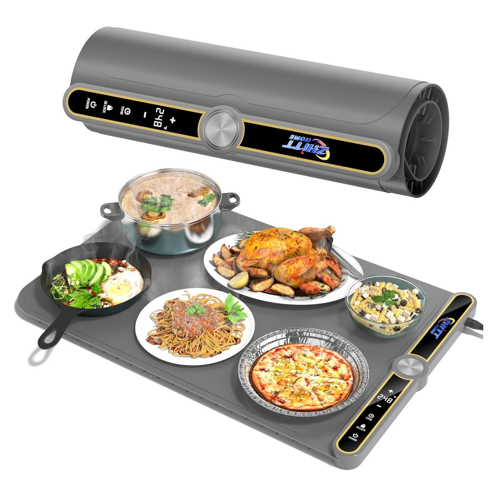 Alfombrilla Calentadora de Comida ZHITTHOME 330W 9 Modos 38x58cm