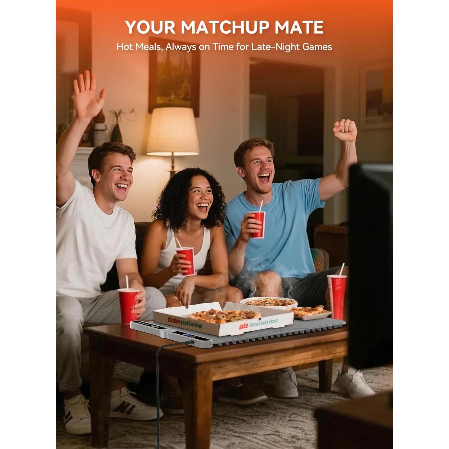 Alfombrilla Calentadora de Comida ZHITTHOME 330W 9 Modos 38x58cm