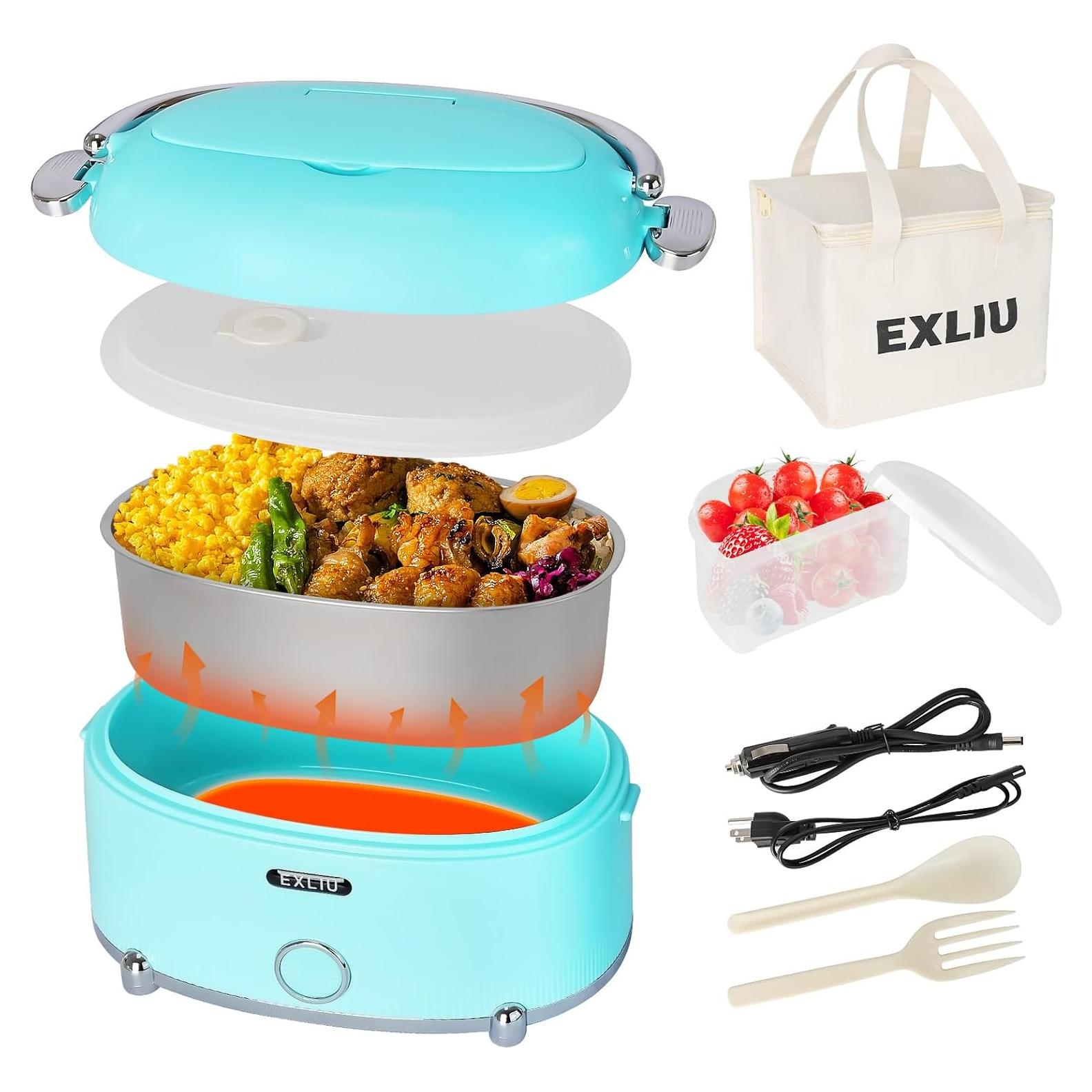 Calentador de Almuerzo Eléctrico Exliu 1.2L 60W Azul