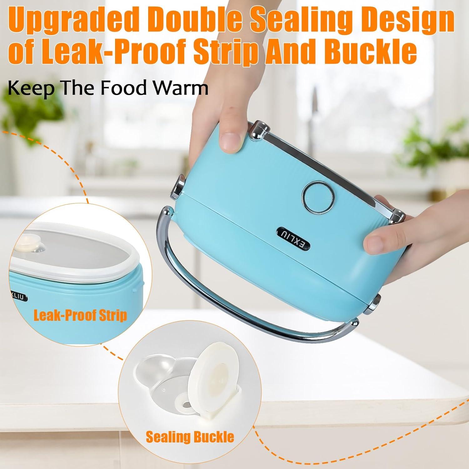 Calentador de Almuerzo Eléctrico Exliu 1.2L 60W Azul