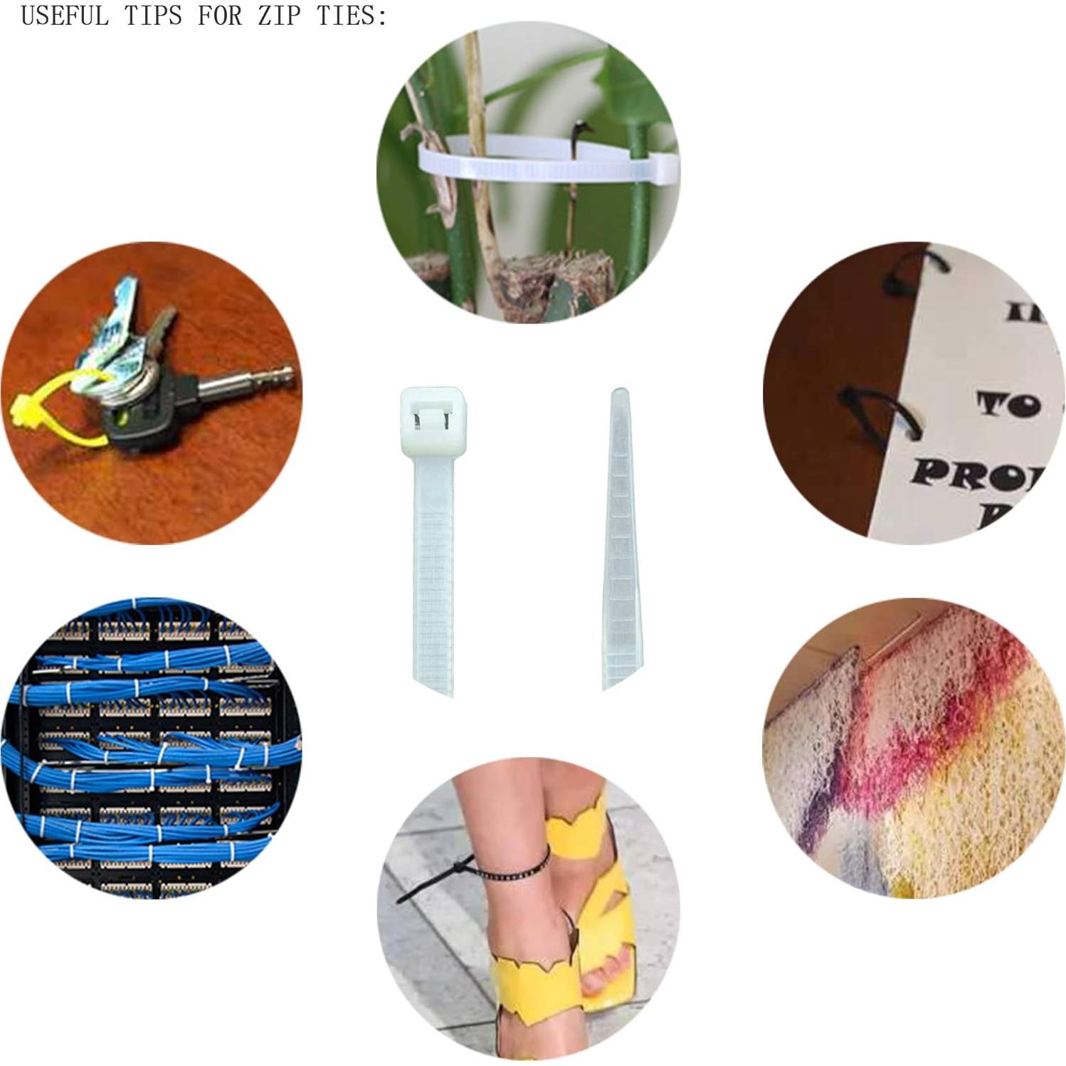 Bridas de Nylon MILEKE 20cm 300 piezas Alta Resistencia Negro