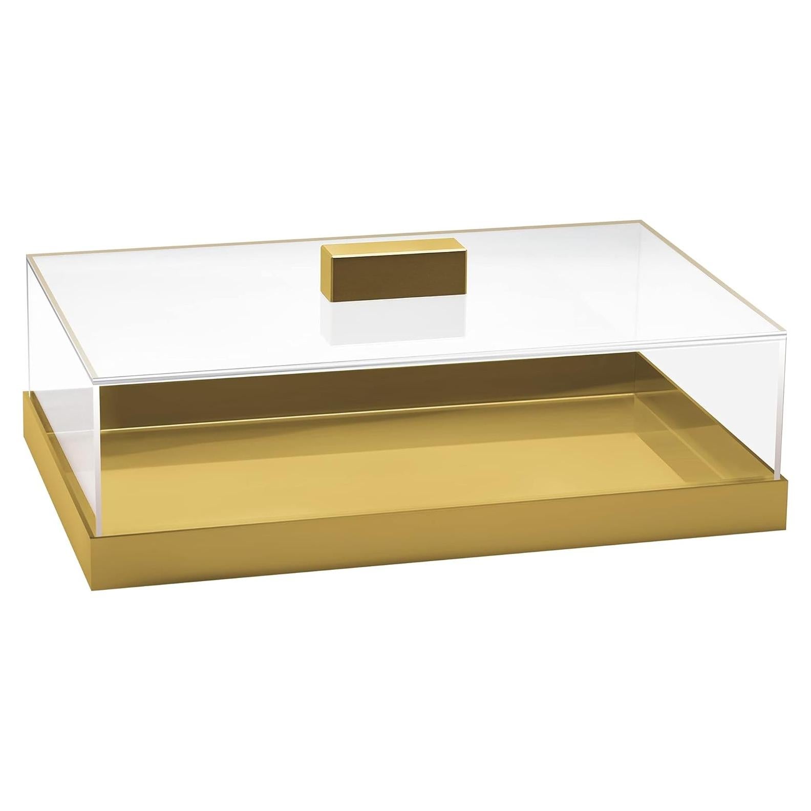 Soporte para Pastel Acrílico Elavain Rectangular Dorado 36.83x24.13cm