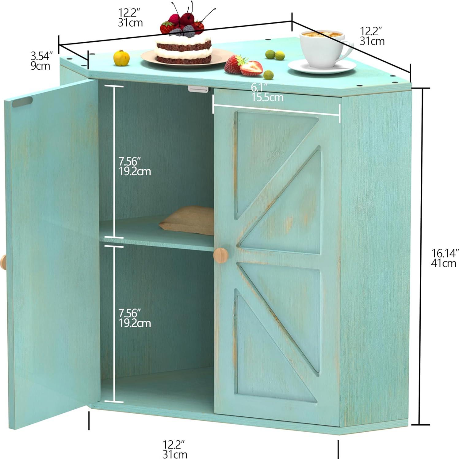 Caja de Pan Esquinera Trironsun 2 Capas 42.9x28.4x41.9cm Azul