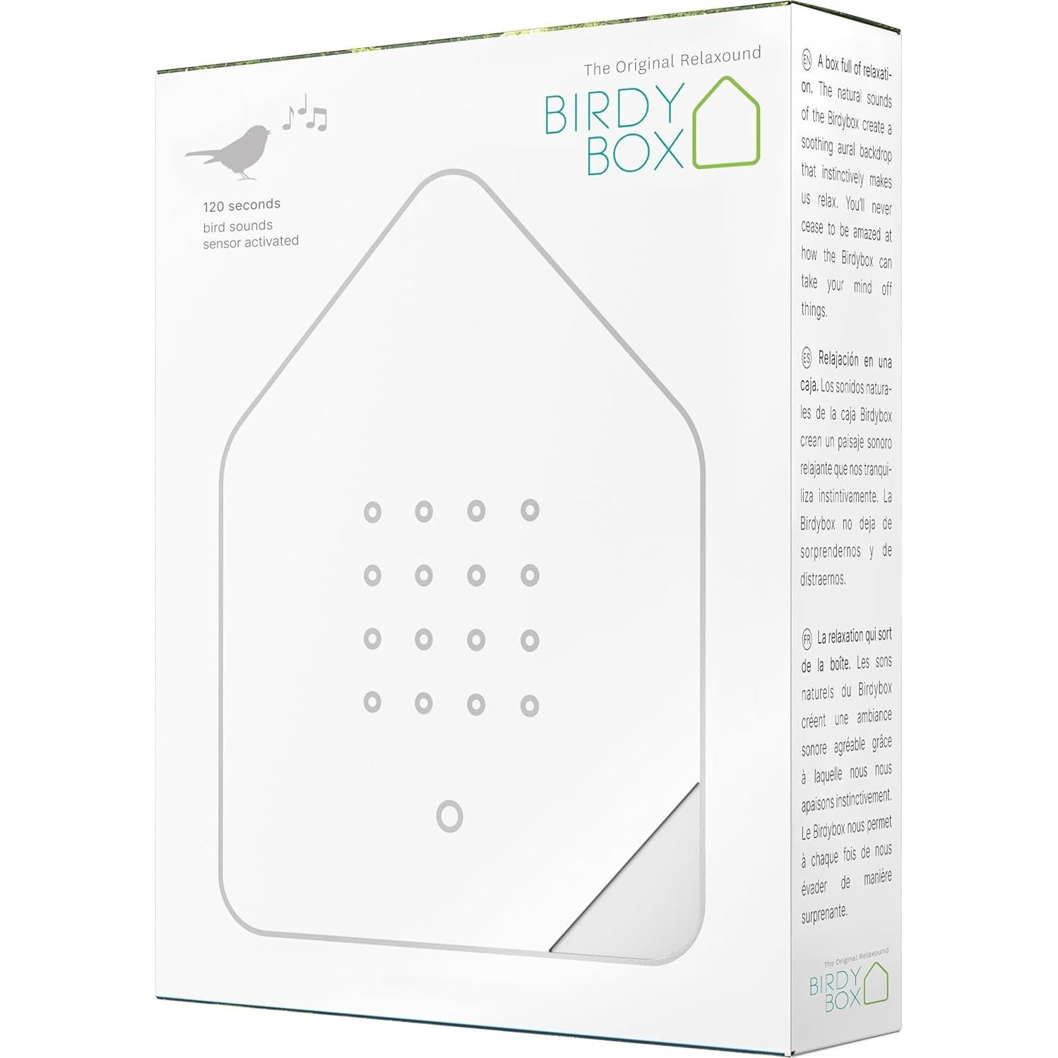 Caja de Sonido RELAXOUND Birdybox Blanca - Naturaleza Relax