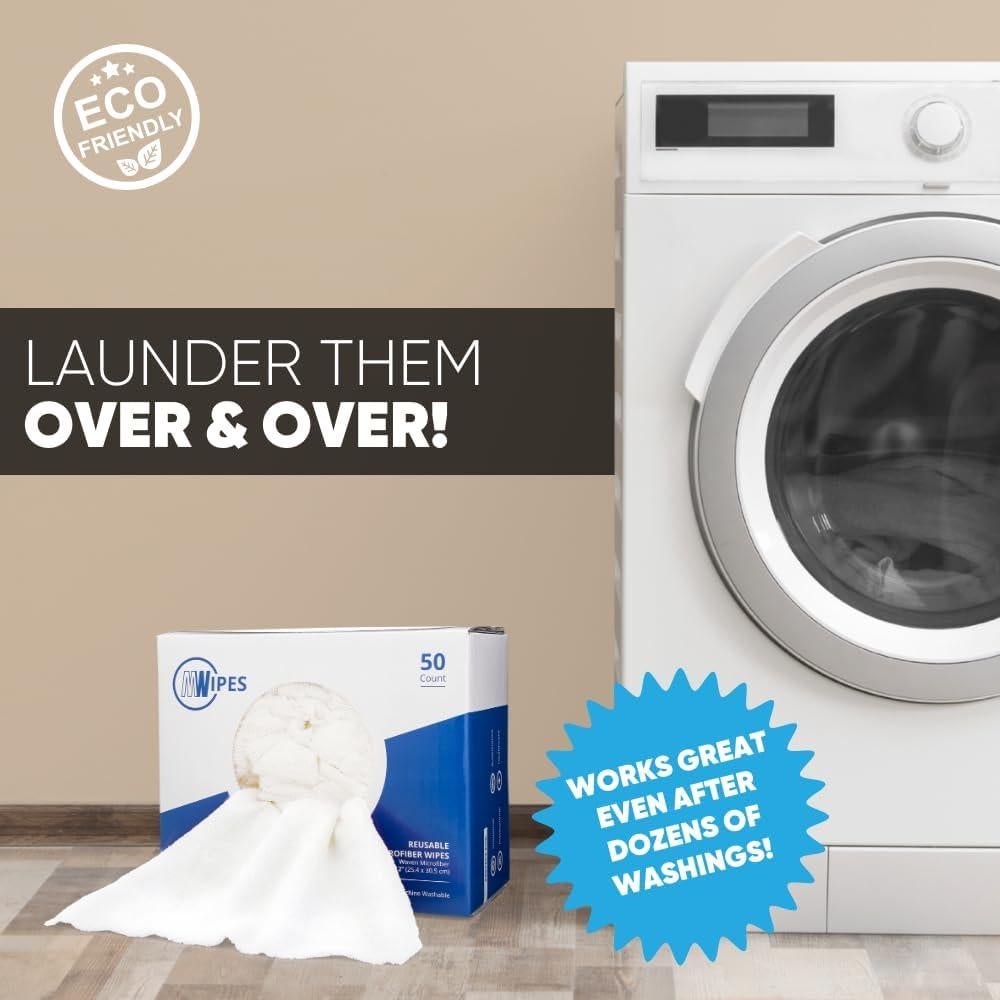 Trapos de Microfibra Reutilizables Mwipes 50 Unidades 30x25 cm