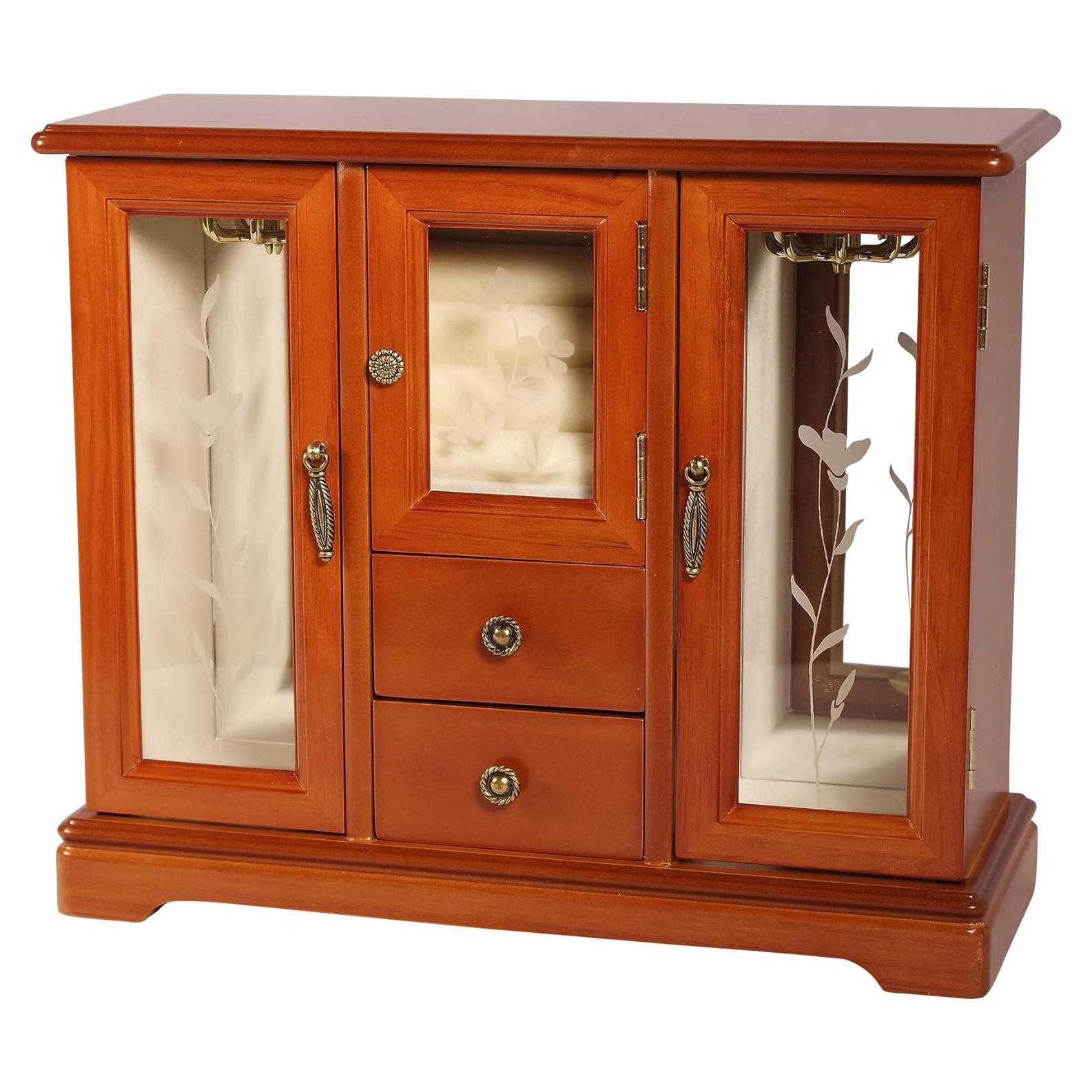 Caja de Joyería de Madera Mele & Co. Trina Roble 33x11.4x27.9cm