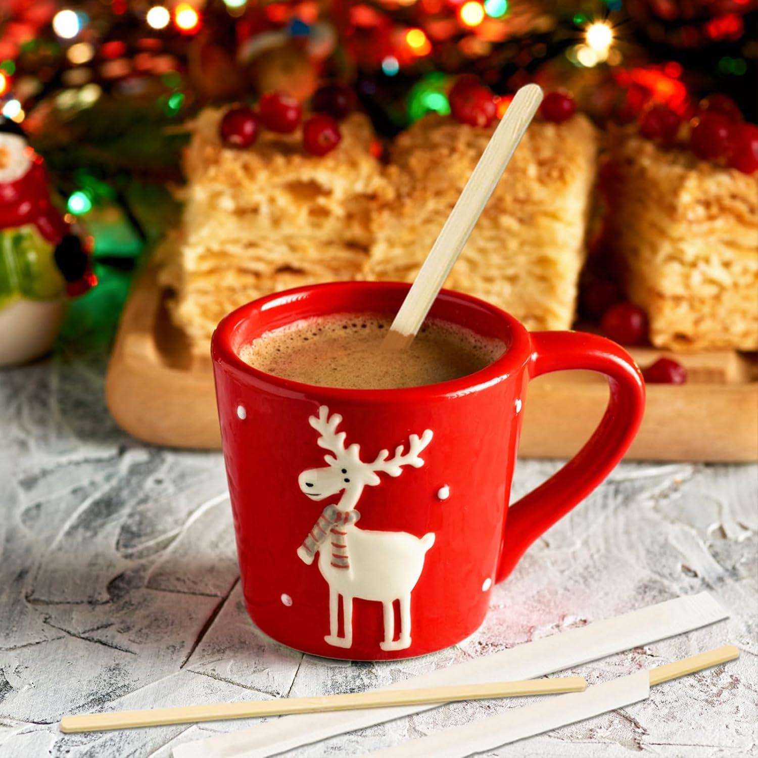 Revolvedores de Café de Bambú 200 Pcs 13.97 cm Desechables