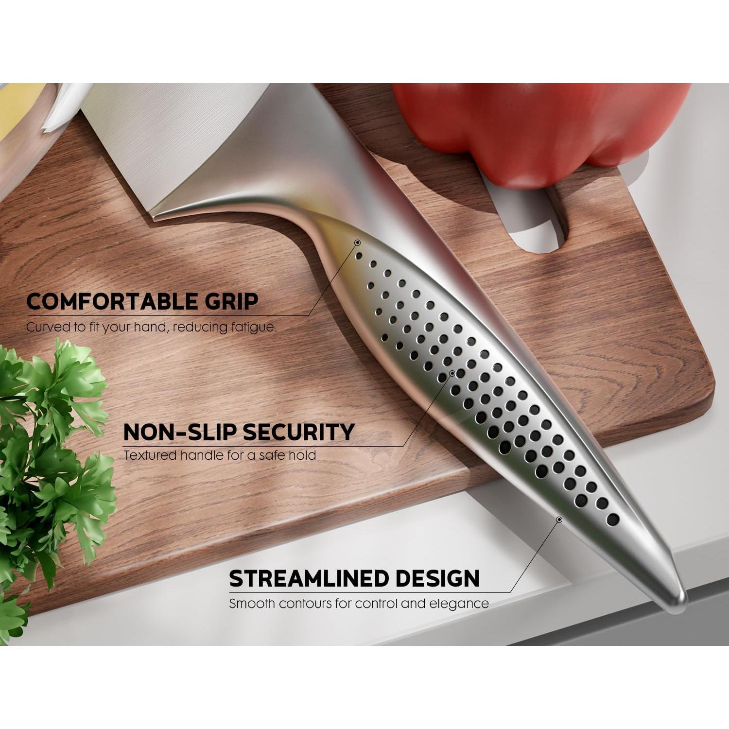 Juego de cuchillos de cocina ASETY 15 piezas acero inoxidable