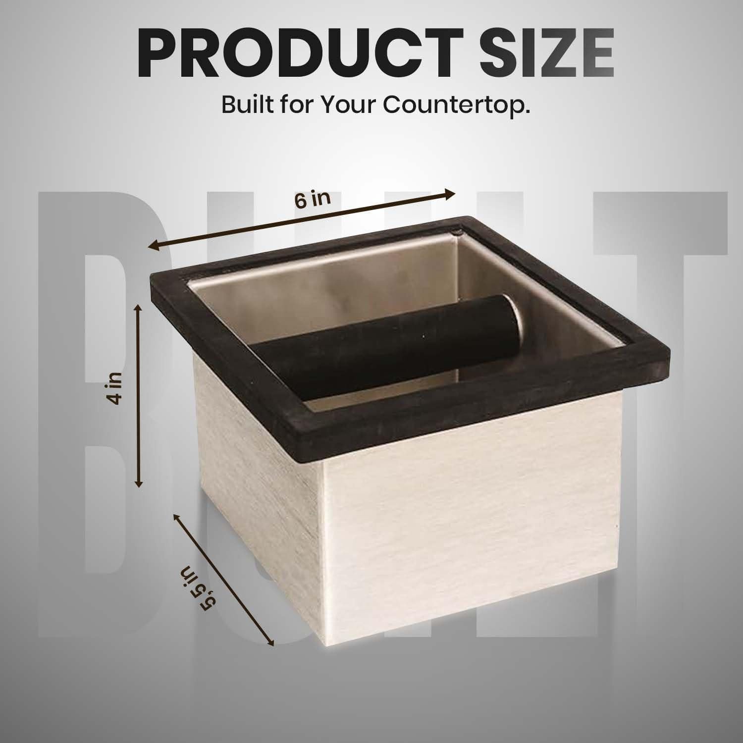 Caja de Golpes de Acero Inoxidable Rattleware 15.24x13.97cm