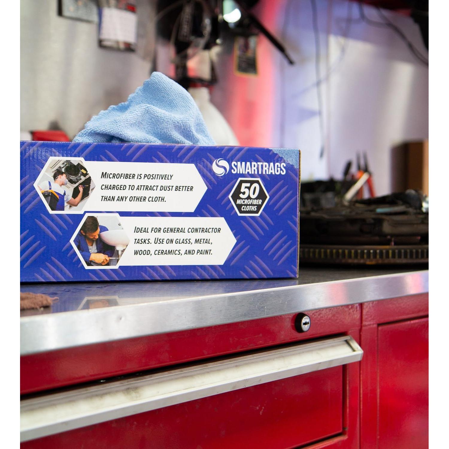 Trapos de Microfibra Arkwright - Paquete de 50, 30.48 cm, Azul