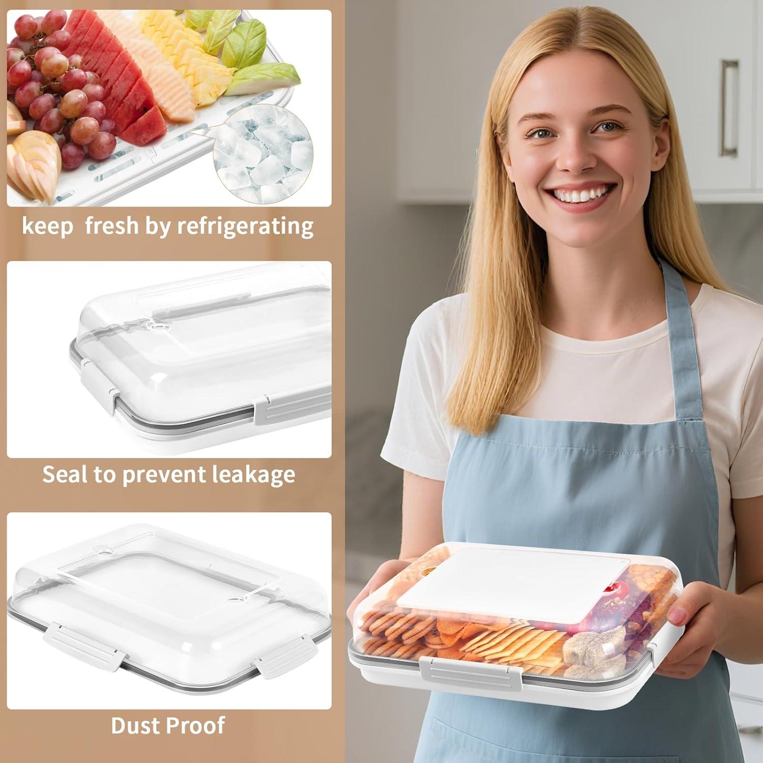 Contenedor de Alimentos TAABHBU con Tabla de Cortar 39x28cm