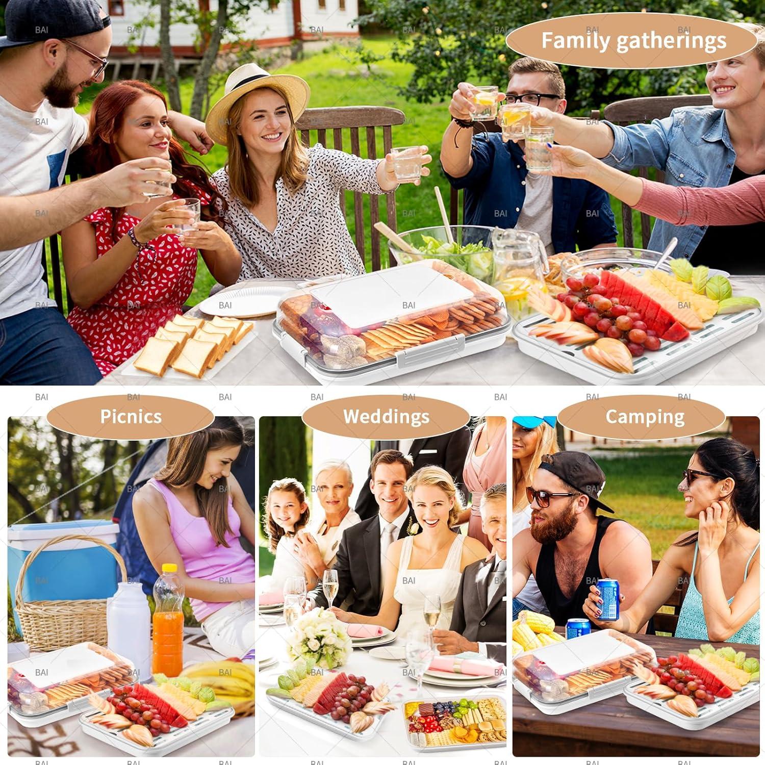 Contenedor de Alimentos TAABHBU con Tabla de Cortar 39x28cm