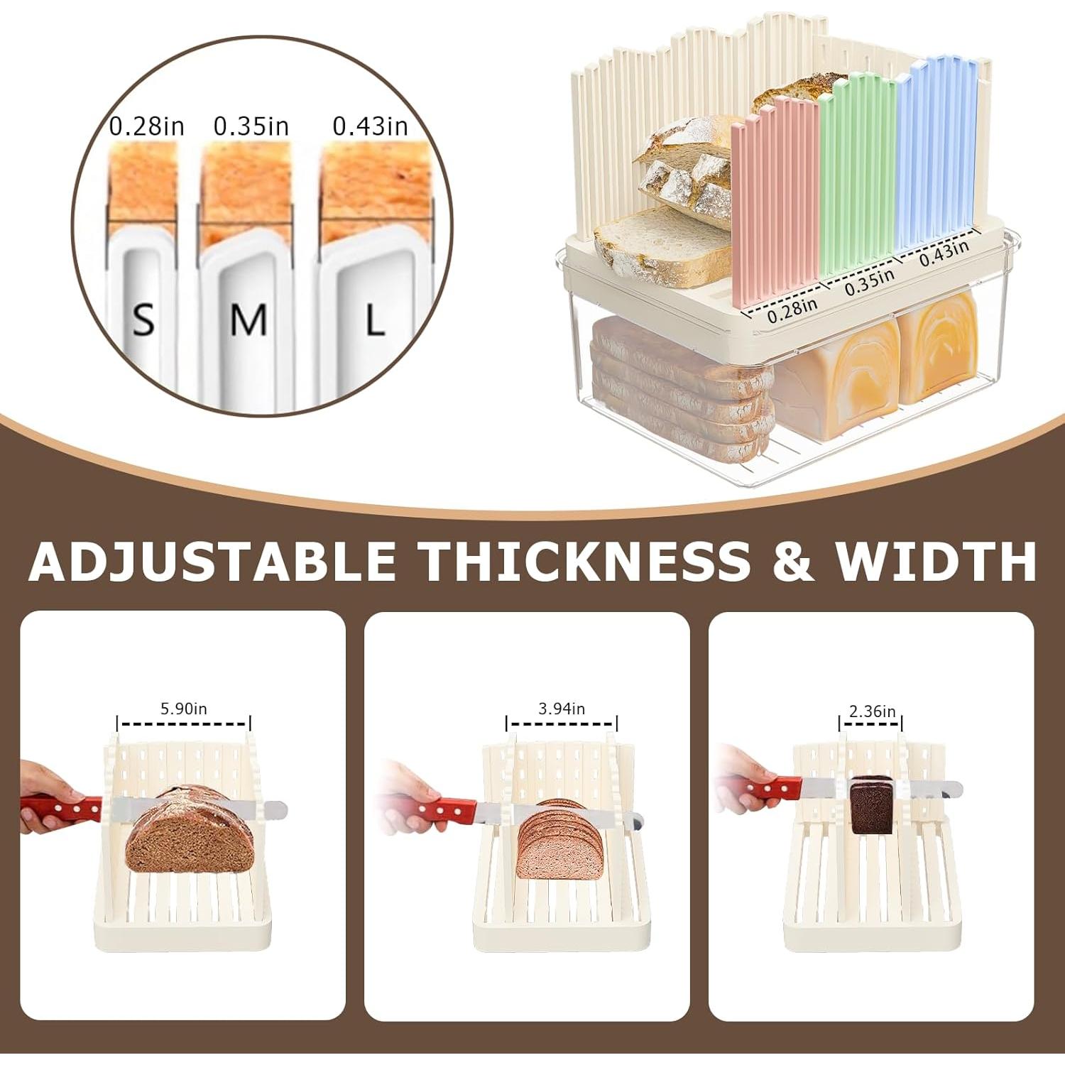 Caja de Pan Hermética con Cortador y Bandeja Enfriada Beige