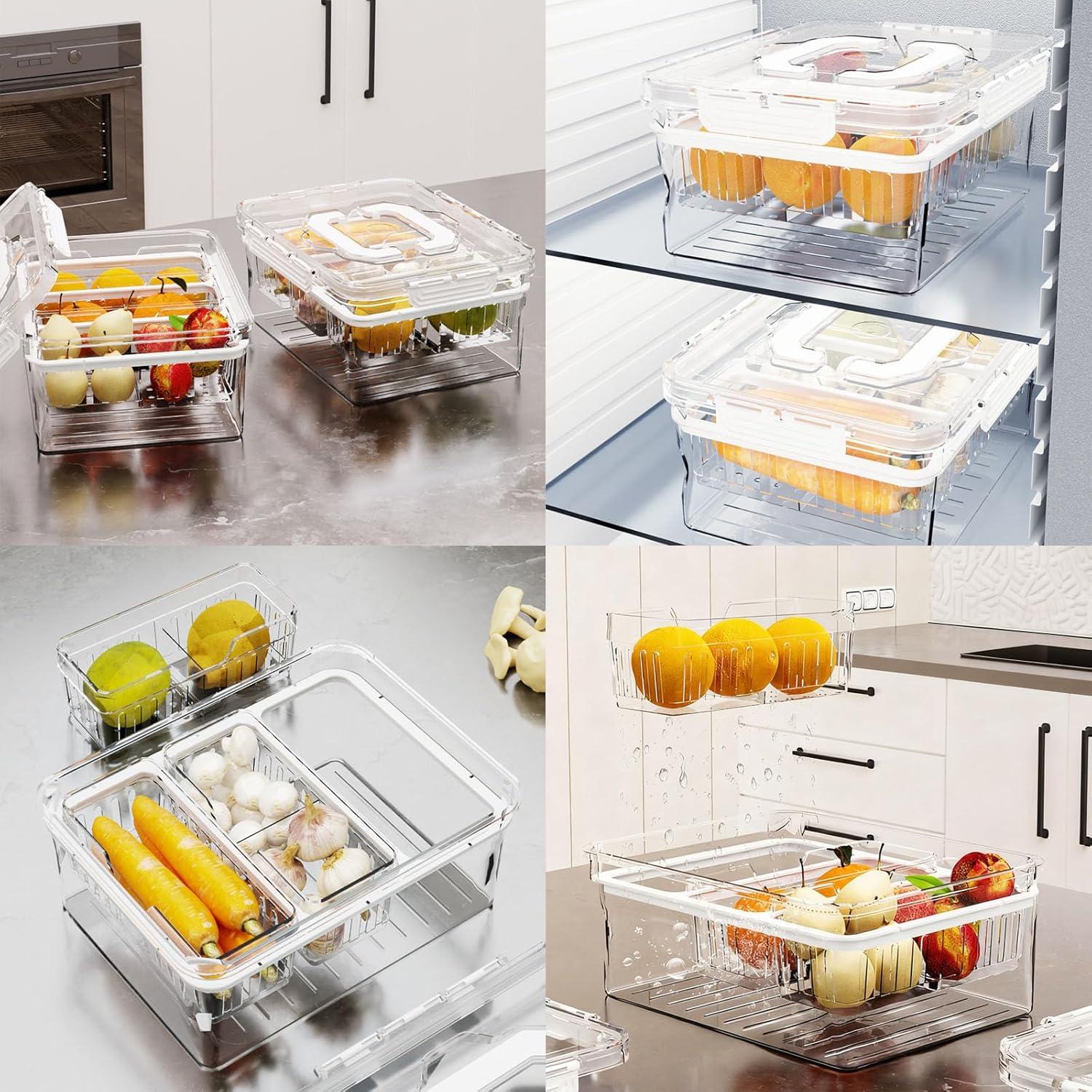 Caja de Pan Hermética con Cortador y Bandeja Enfriada Beige