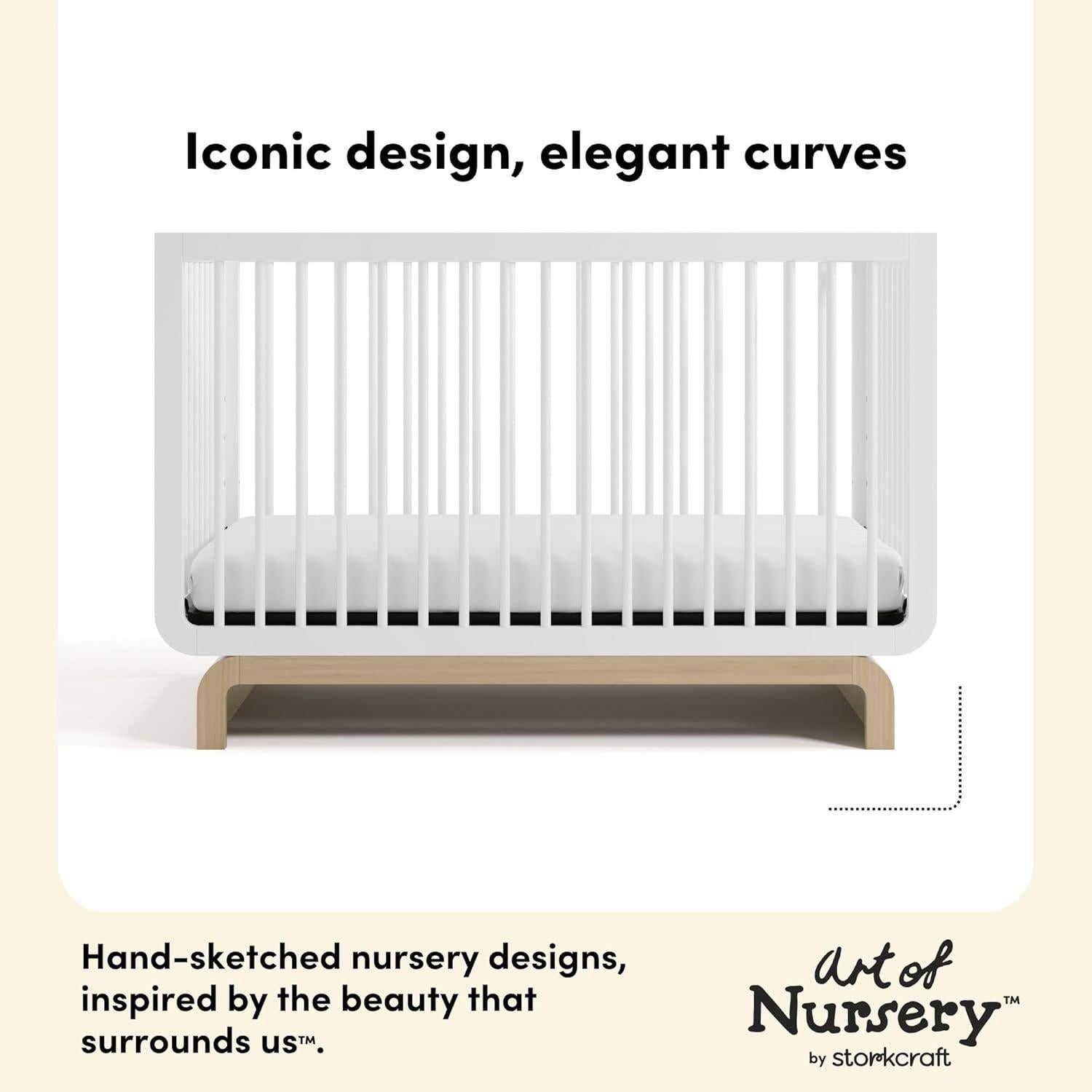 Cuna Convertible Storkcraft Santorini Deluxe 5-en-1 con Barandal