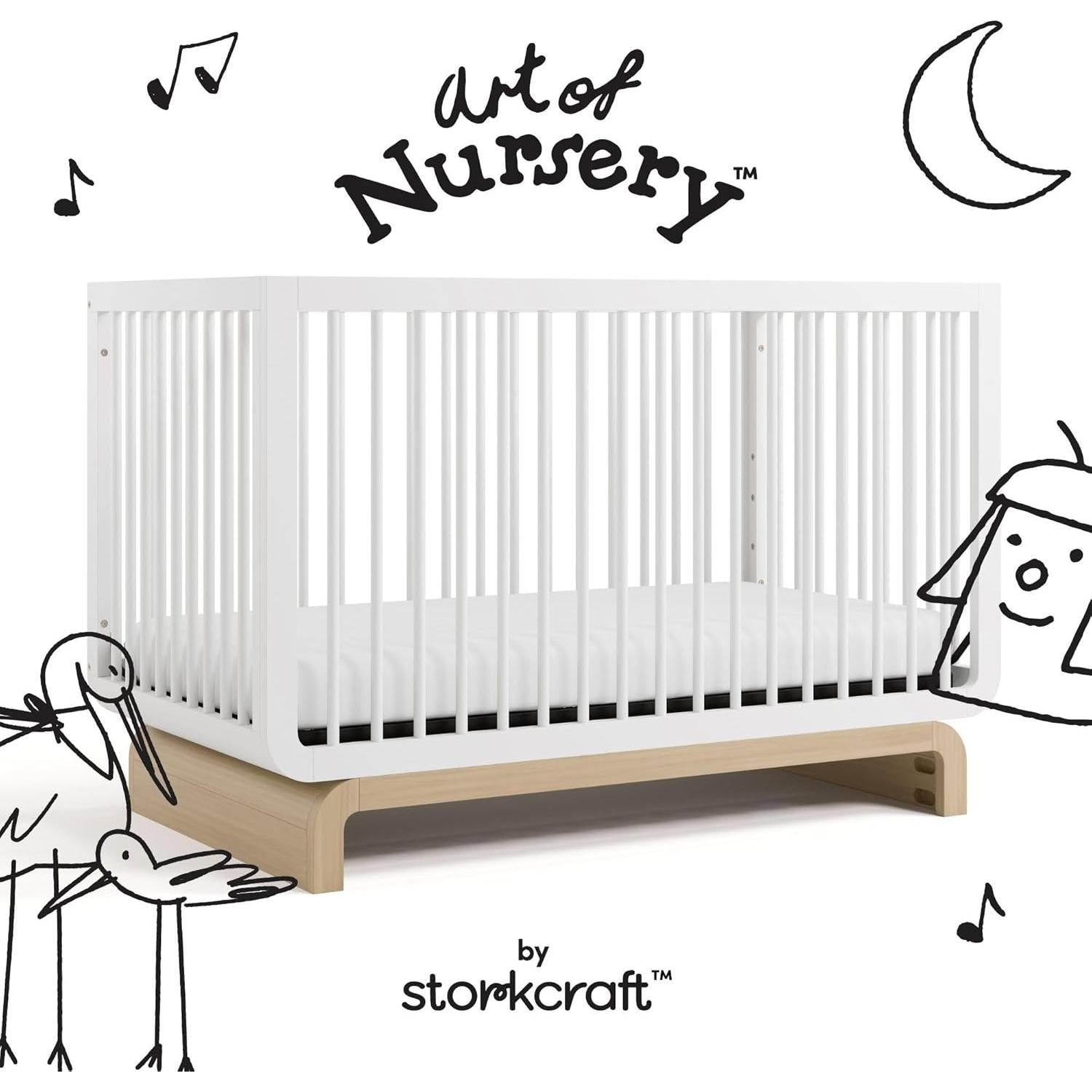 Cuna Convertible Storkcraft Santorini Deluxe 5-en-1 con Barandal