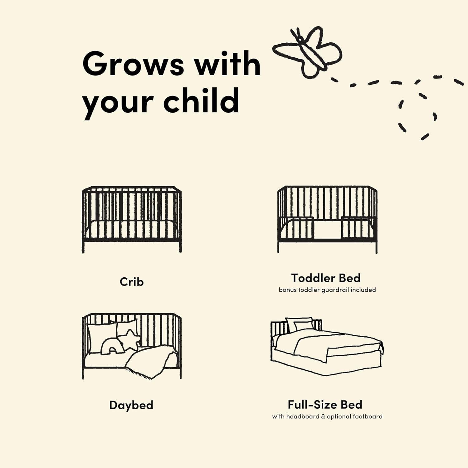 Cuna Convertible Storkcraft Santorini Deluxe 5-en-1 con Barandal