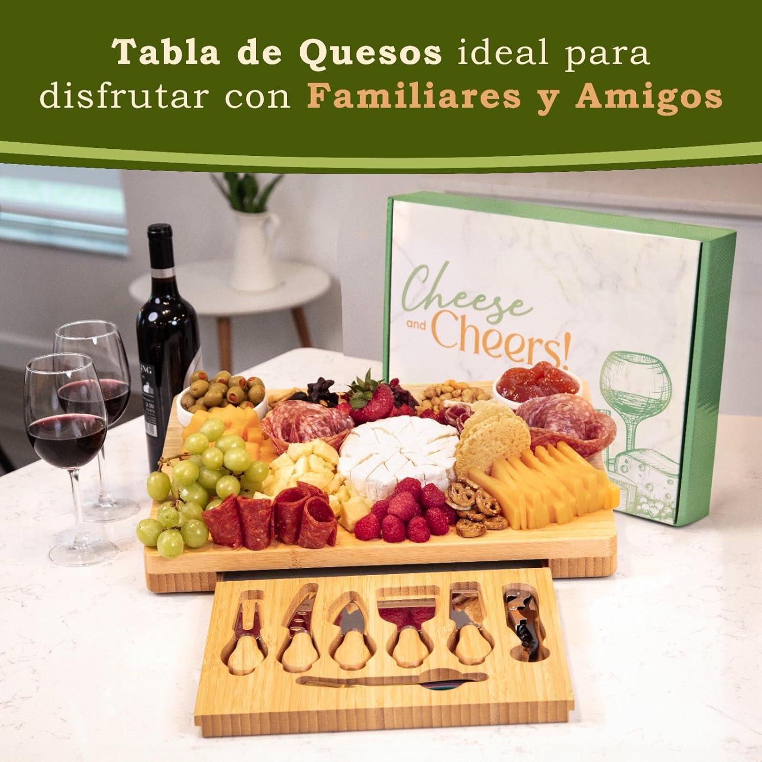 Tabla de Charcutería CRIS@RTE 39x30 cm con Accesorios