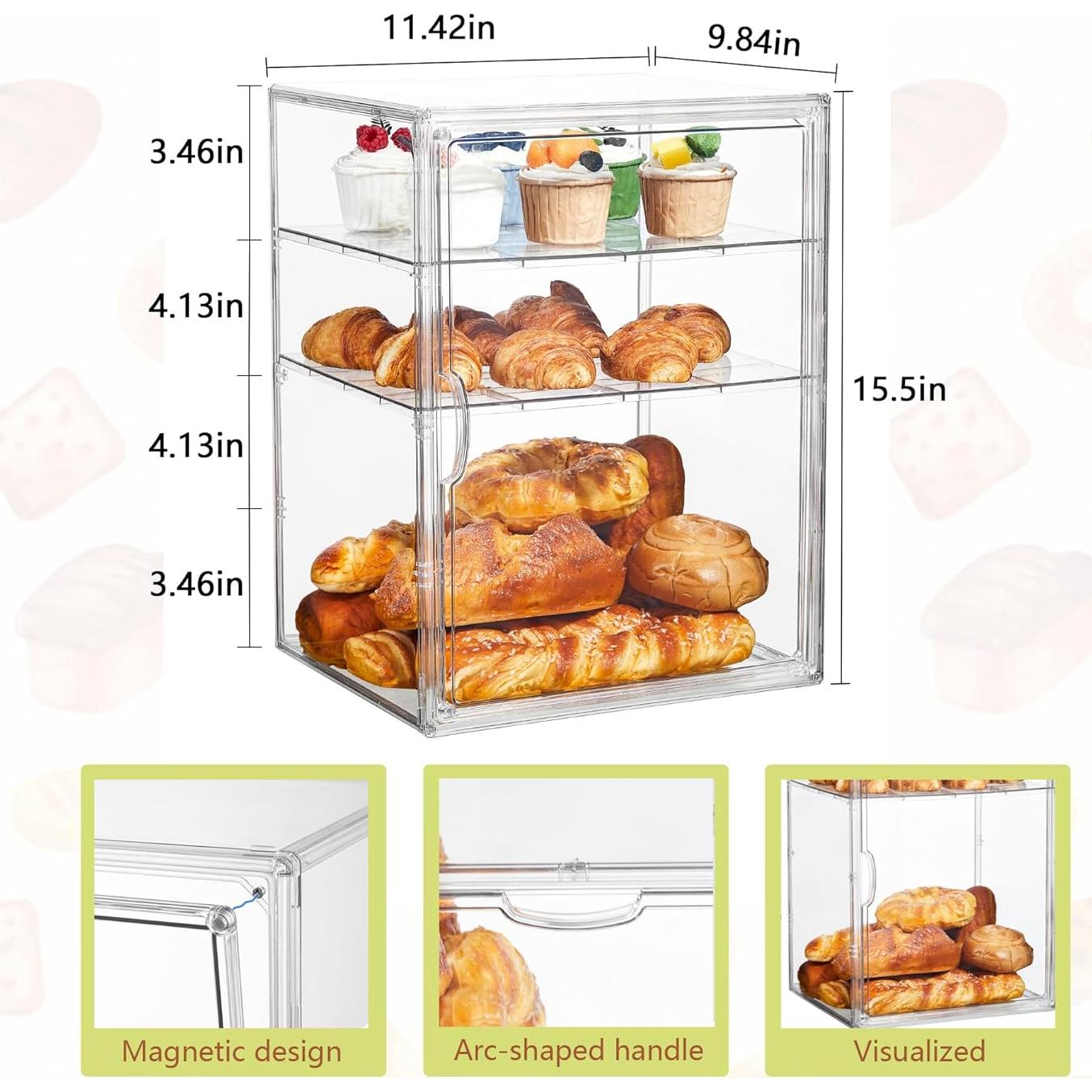 Exhibidor de Pasteles SANKEU 4 Niveles 2 Piezas Acrílico