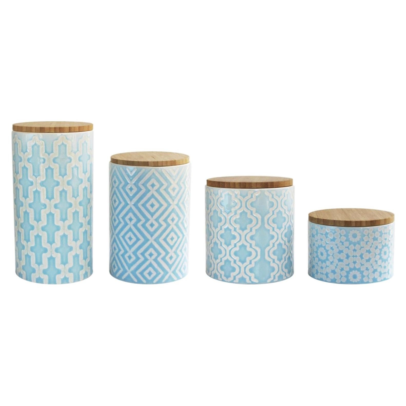 Juego de Tarros de Cerámica American Atelier Arabesque 4 Piezas