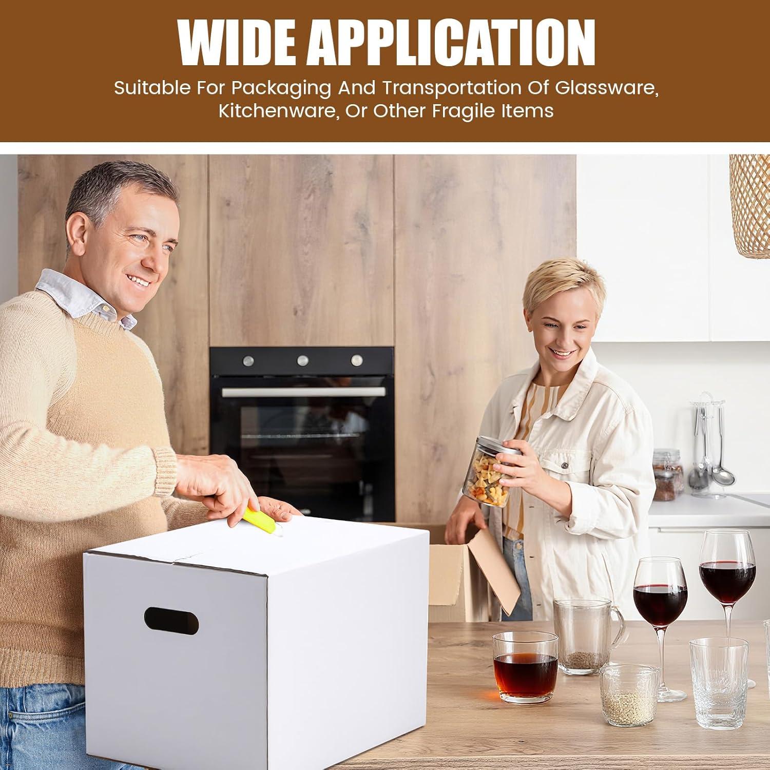 2 Cajas de Mudanza para Copas de Vino MotiMind con Divisores