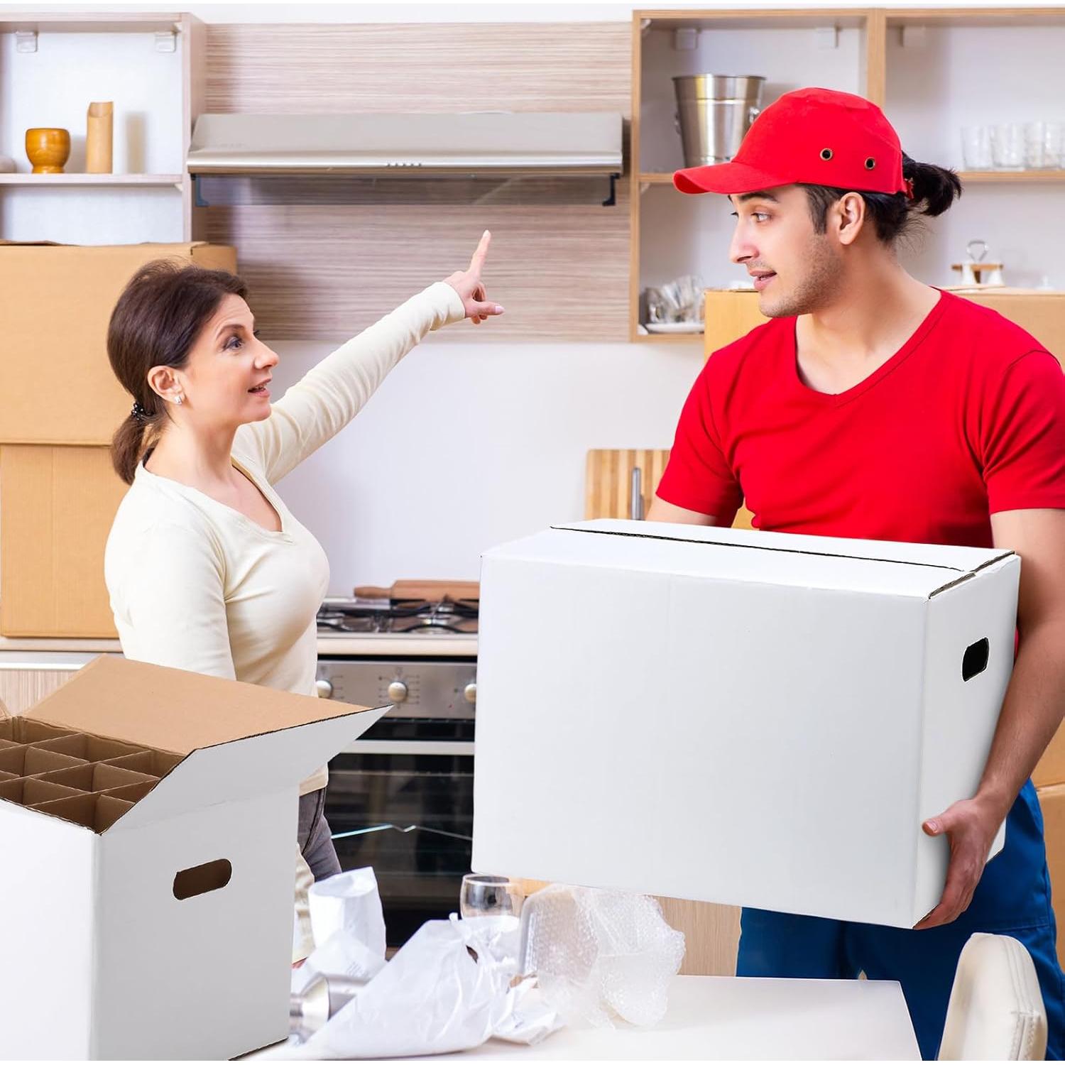 2 Cajas de Mudanza para Copas de Vino MotiMind con Divisores