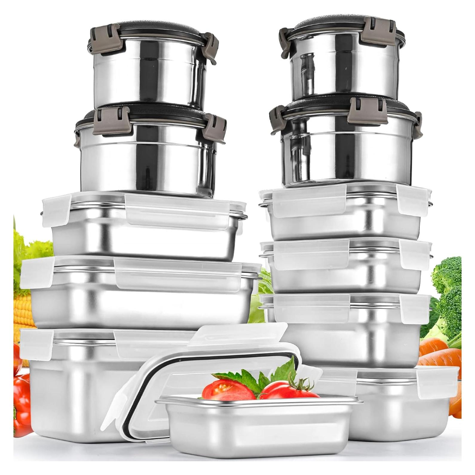 Juego de 12 Contenedores de Almacenamiento Herméticos Cykorxicc