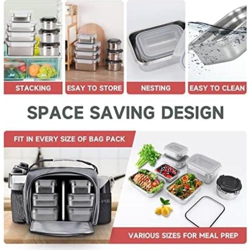 Juego de 12 Contenedores de Almacenamiento Herméticos Cykorxicc