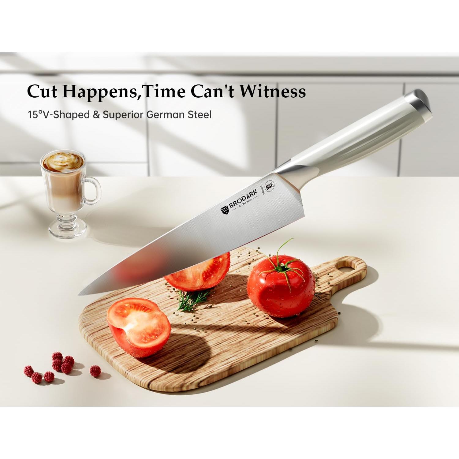 Juego de cuchillos de cocina BRODARK 15 piezas acero inoxidable