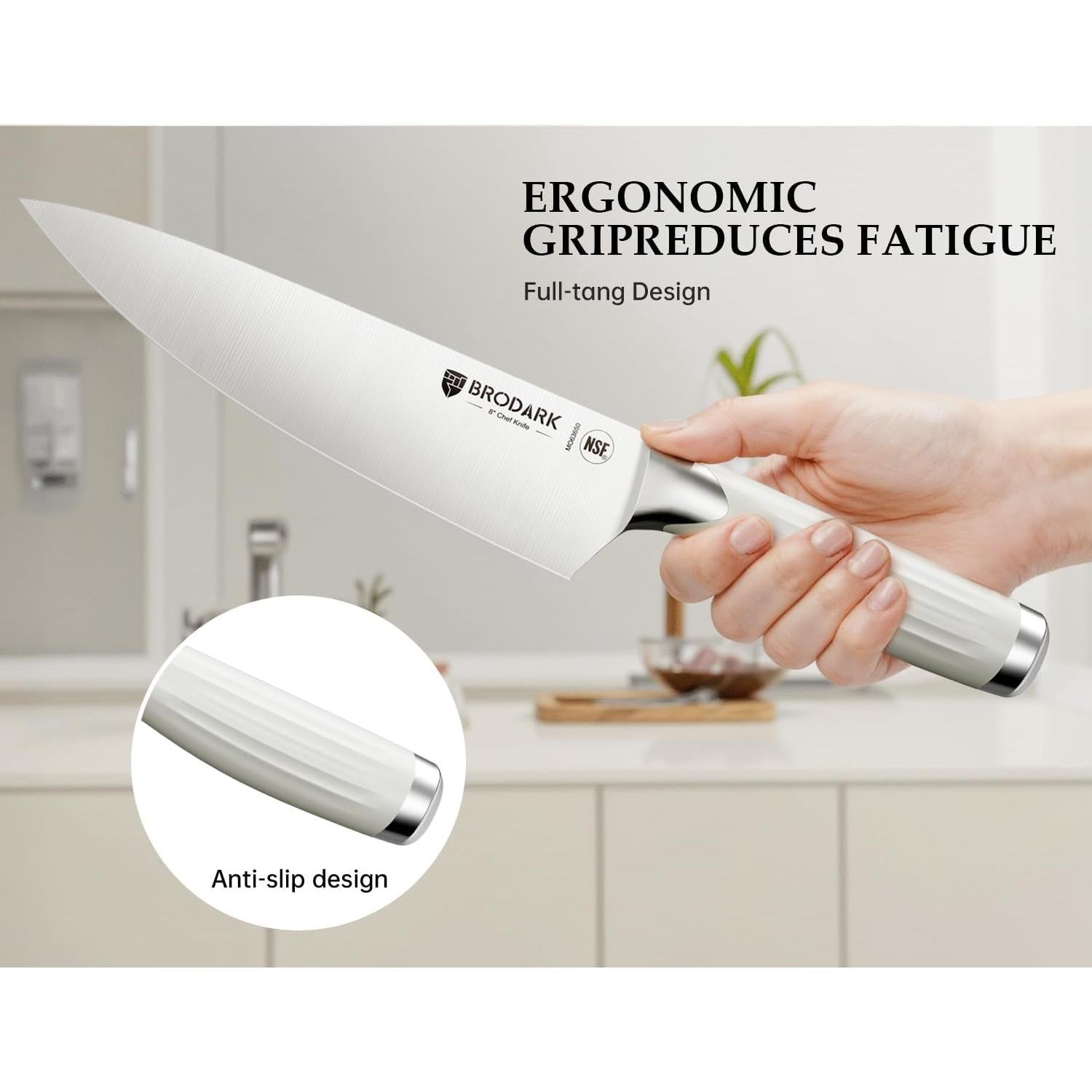 Juego de cuchillos de cocina BRODARK 15 piezas acero inoxidable