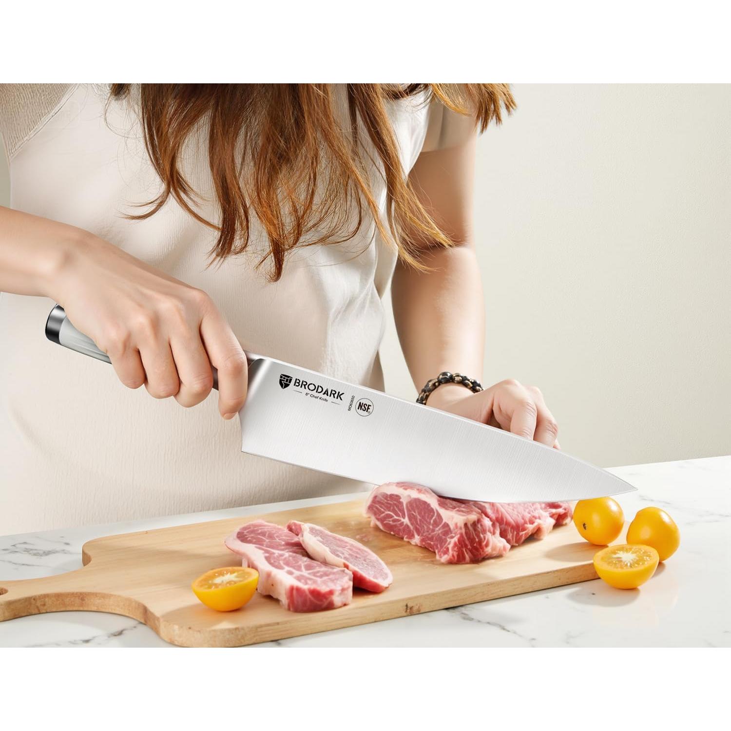 Juego de cuchillos de cocina BRODARK 15 piezas acero inoxidable