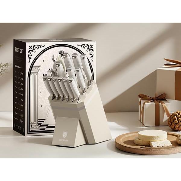 Juego de cuchillos de cocina BRODARK 15 piezas acero inoxidable