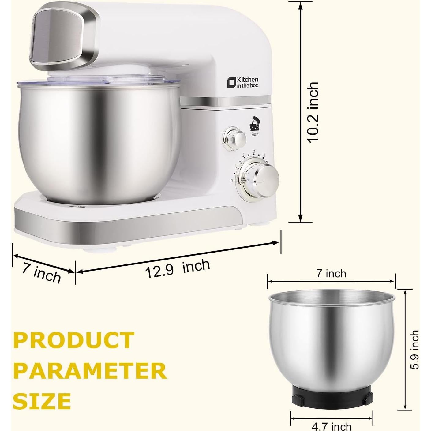 Batidora de pie Kitchen in the Box 3.2L 6 velocidades Blanca