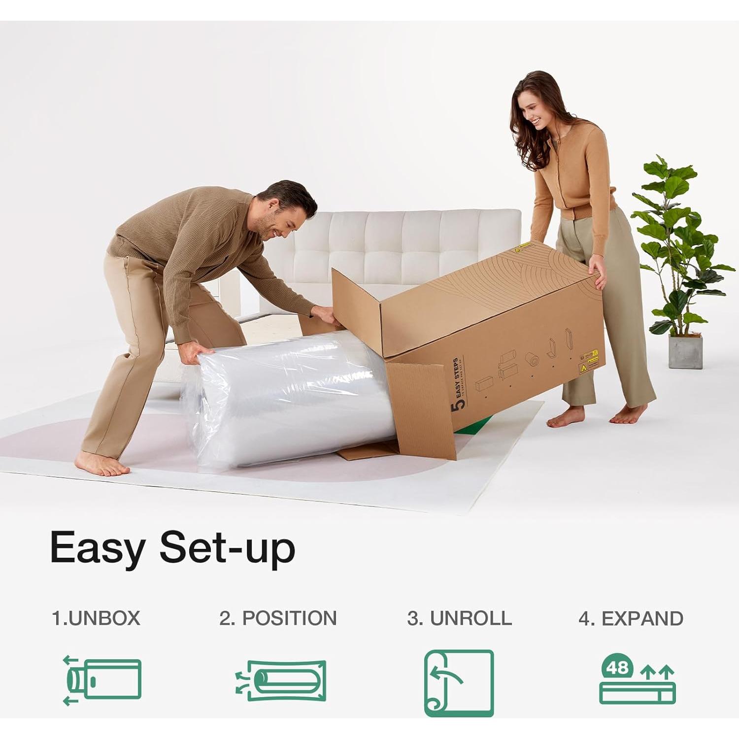 Colchón Twin Novilla 8" Híbrido Espuma y Resortes