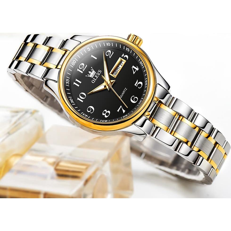 Reloj de Mujer OLEVS Analógico Cuarzo Tono Dorado Plateado