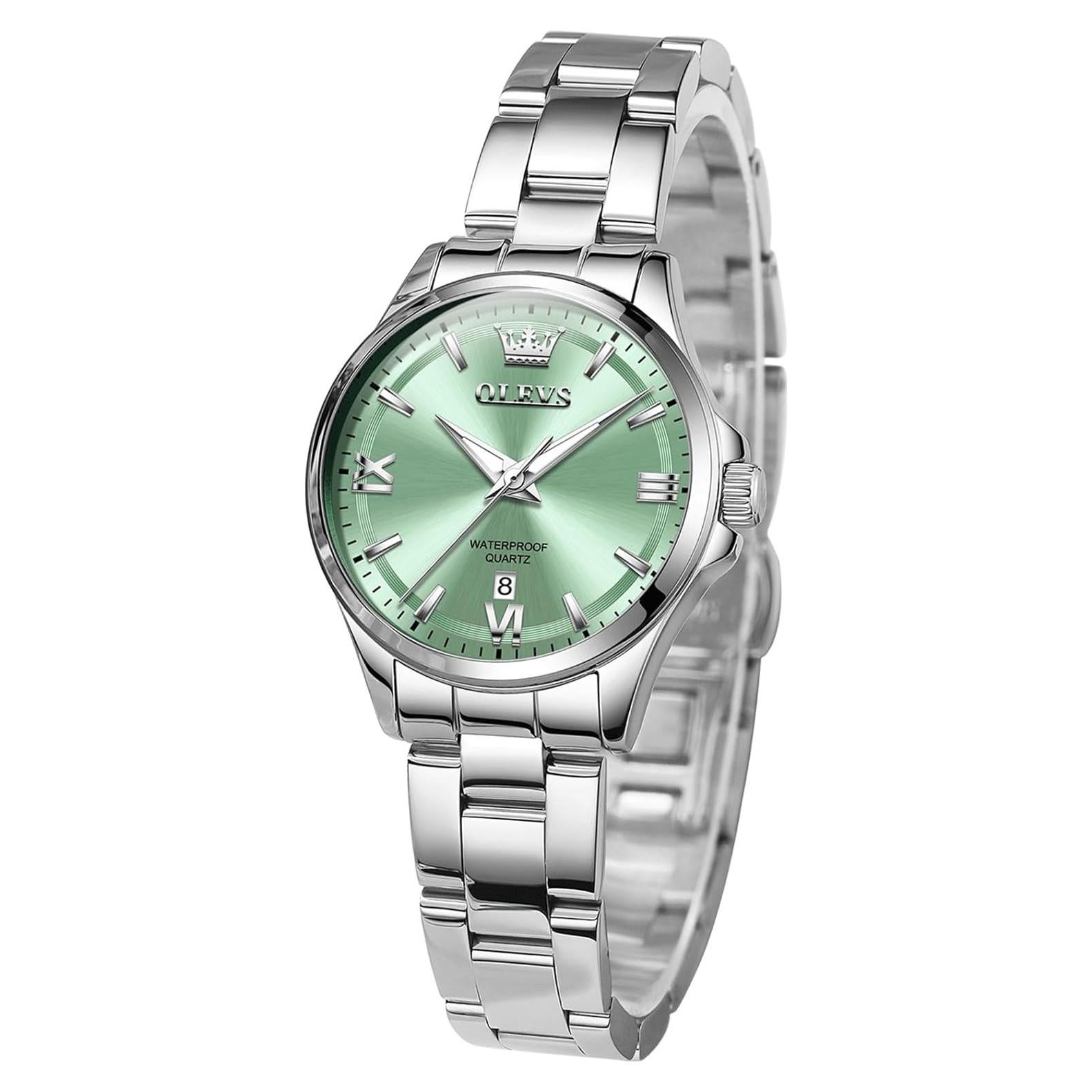 Reloj OLEVS Mujeres Lujo Cuarzo Diamante Acero Inoxidable