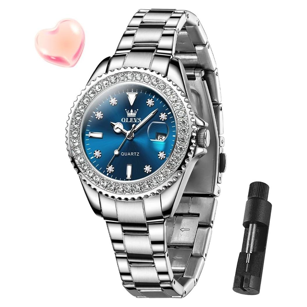 Reloj de Pulsera OLEVS para Mujeres con Diamante Verde 3ATM