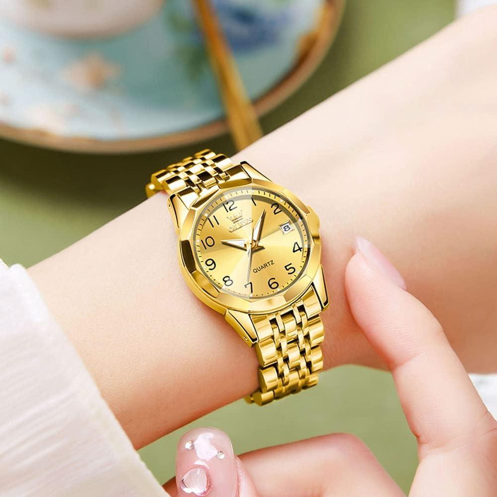 Reloj de Mujer OLEVS Cuarzo Analógico Oro/Plata Impermeable