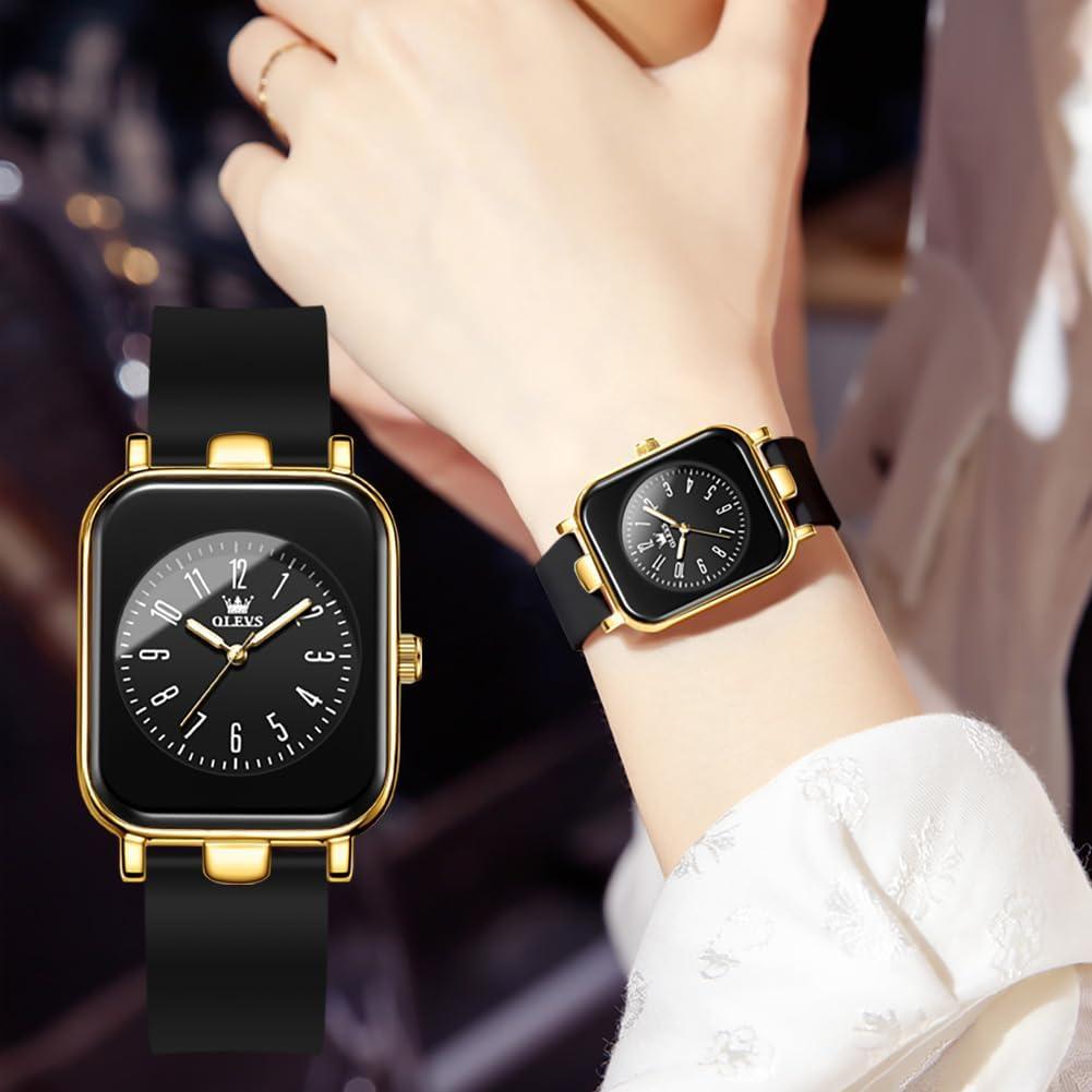 Reloj OLEVS para Mujeres Analógico Impermeable 30M Oro y Negro