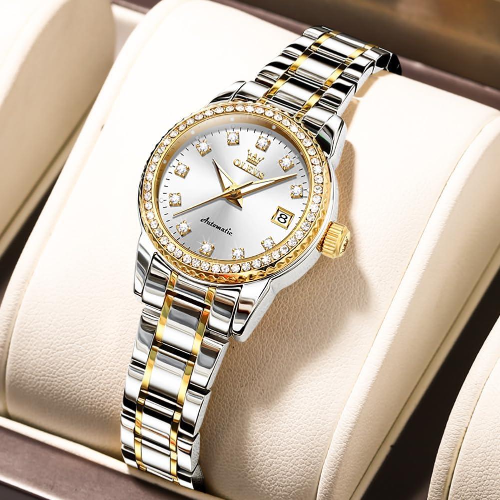 Reloj Automático OLEVS para Mujeres con Diamantes 30m
