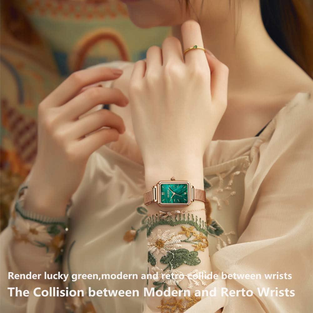 Reloj de Cuarzo Analógico OLEVS para Mujeres Verde Retro