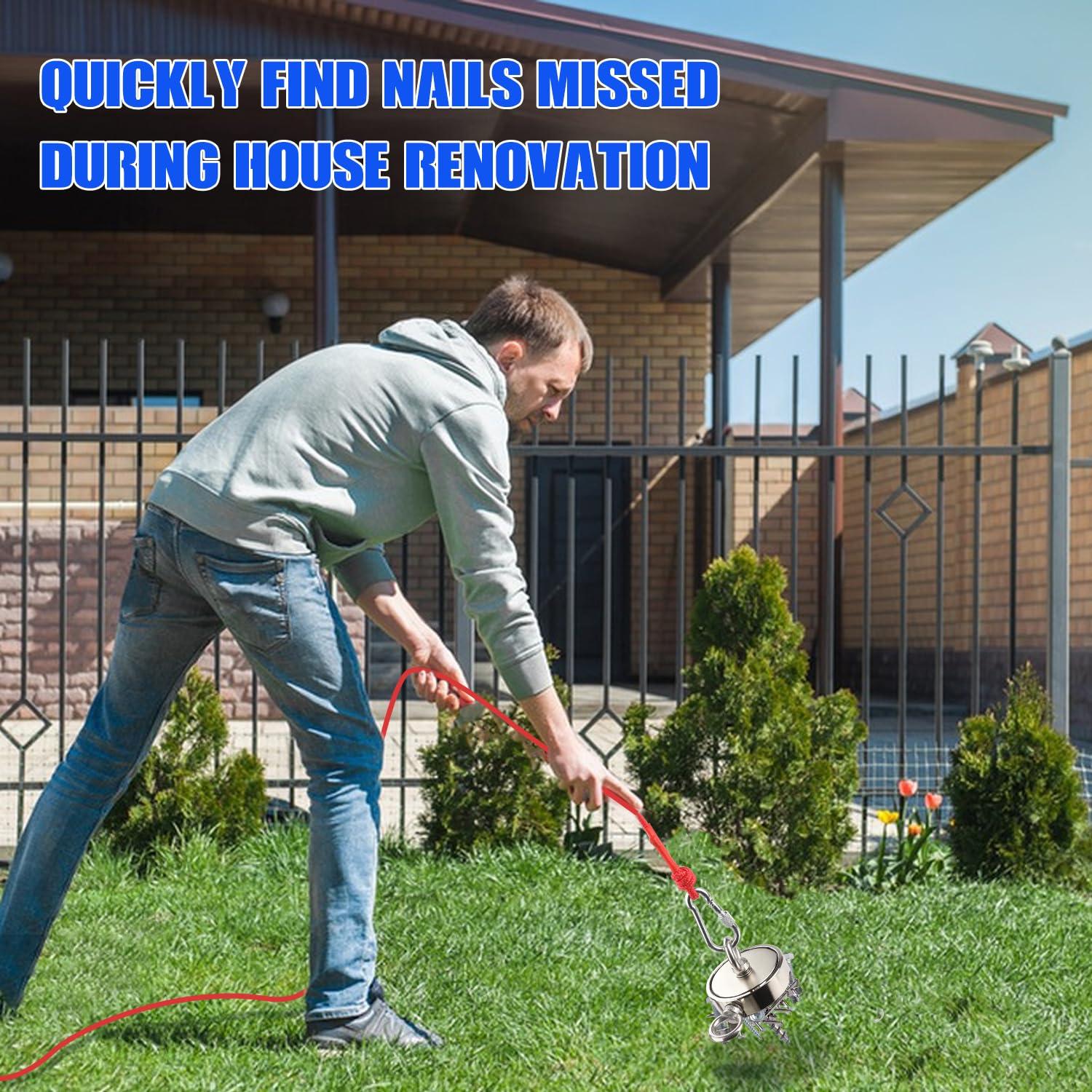 Imán de Pesca Neodimio DIYMAG 75mm 590kg con Cuerda 20m